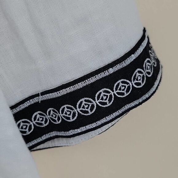 Carole Little Linen Embroidered Tunic Top L - Picture 5 of 6